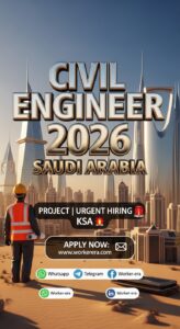 Civil Engineer Jobs in Saudi Arabia 2026 | Khurais Construction Project Jobs | Latest Engineering Vacancies in KSA | Urgent Hiring Civil Engineers Saudi Arabia | GCC Jobs Update - 2026