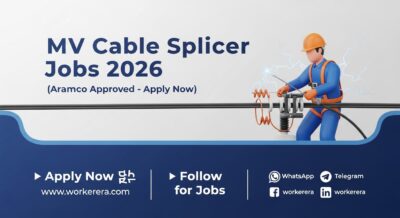 Urgent Hiring 2026: MV Cable Splicer Required in Dammam, Saudi Arabia (Aramco Approved Project – Apply Now)