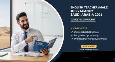 ENGLISH TEACHER (MALE) JOB VACANCY IN DAMMAM, SAUDI ARABIA 2026 🇸🇦 | SCHOOL JOB OPPORTUNITY