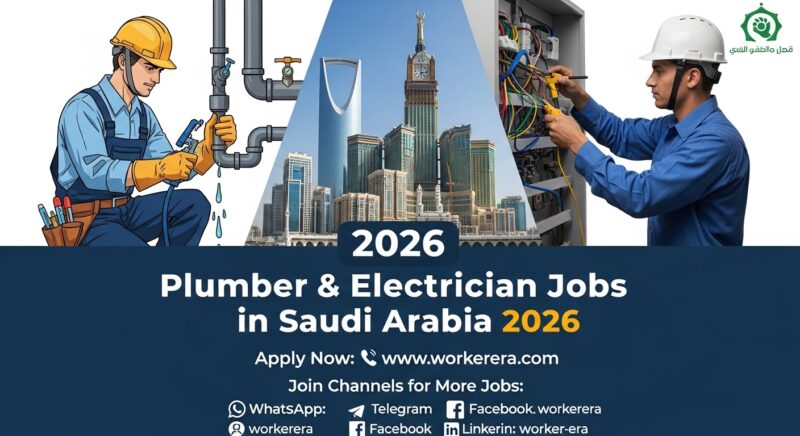 Plumber & Electrician Jobs in Dammam 2026 | Transferable Iqama Required | Skilled Technicians Hiring in Khobar Saudi Arabia