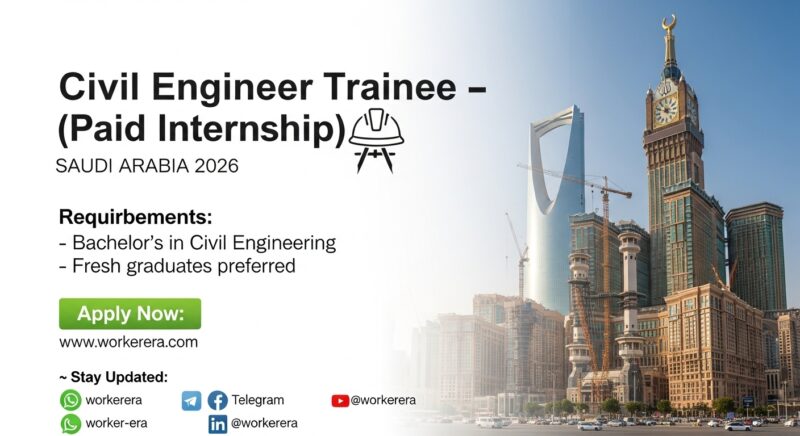 Civil Engineer Trainee (Tamheer Program) – Paid Internship Opportunity in Saudi Arabia 2026