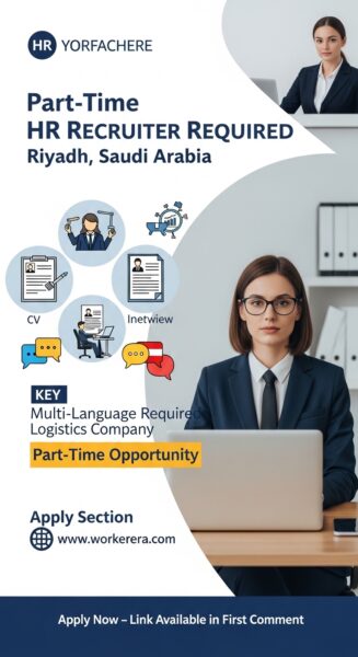 Part-Time HR Recruiter Required – (Saudi Arabia)