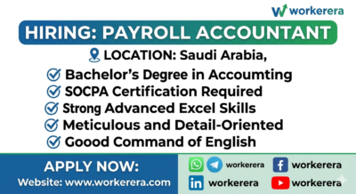 Urgent Hiring – Payroll Accountant Job in Khobar, Saudi Arabia | Mouwasat Medical Services Careers 2026