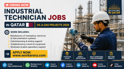 Industrial Technician Jobs in Qatar 2026 | Oil & Gas Maintenance & Commissioning Careers | Apply Now