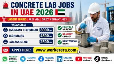 Concrete Testing Laboratory Jobs in UAE 2026 | Urgent Hiring | Free Visa | Direct Company Jobs