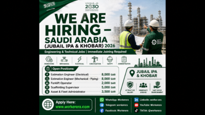 Engineering, Technical & Site-Based Jobs | Immediate Joining Required WE ARE HIRING – SAUDI ARABIA 2026 🇸🇦