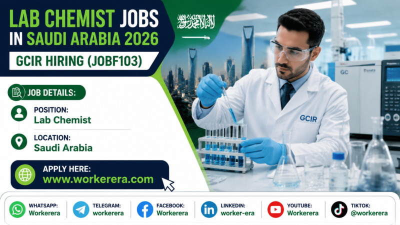 Lab Chemist Jobs in Dammam Saudi Arabia 2026 | Apply Now-2026