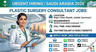 Plastic Surgery Consultant Jobs in Jeddah Saudi Arabia 2026 | Urgent Hiring (SCHFS Licensed Doctors)