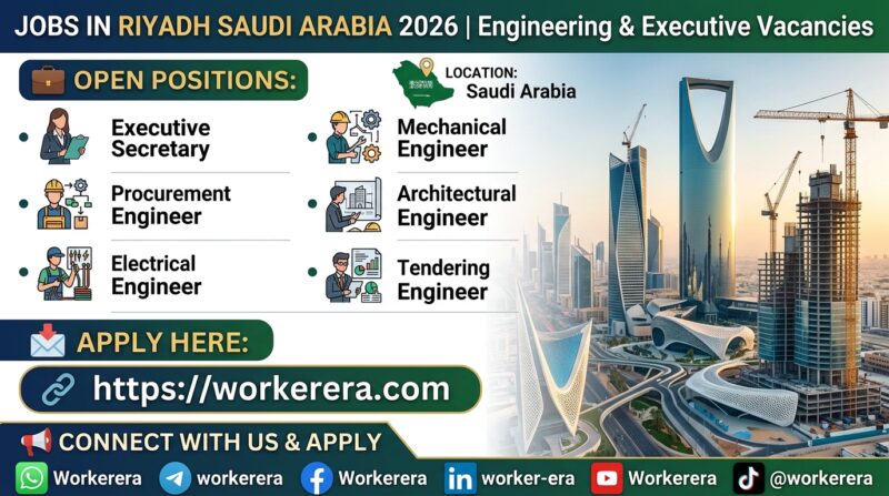 Multiple Engineer Jobs in Saudi Arabia 2026 | Executive Secretary & Engineering Vacancies (Apply Now)