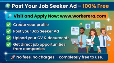 🌍 Post Your Job Seeker Ad – 100% Free