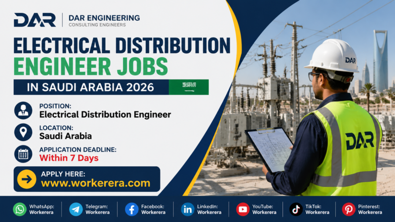 Electrical Distribution Engineer Jobs in Saudi Arabia 2026 at DAR Engineering | SEC Approved Electrical Distribution Engineer Careers in KSA