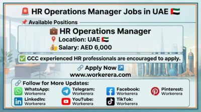 HR Operations Manager Jobs in UAE 2026 – XAD Group of Companies Hiring