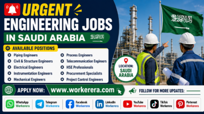 Urgent Hiring Engineers Jobs in Saudi Arabia 2026 | Engineering & Project Vacancies in 2026