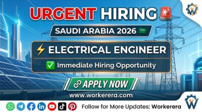 Electrical Engineer Jobs in Saudi Arabia 2026 | Engineering Career Opportunity