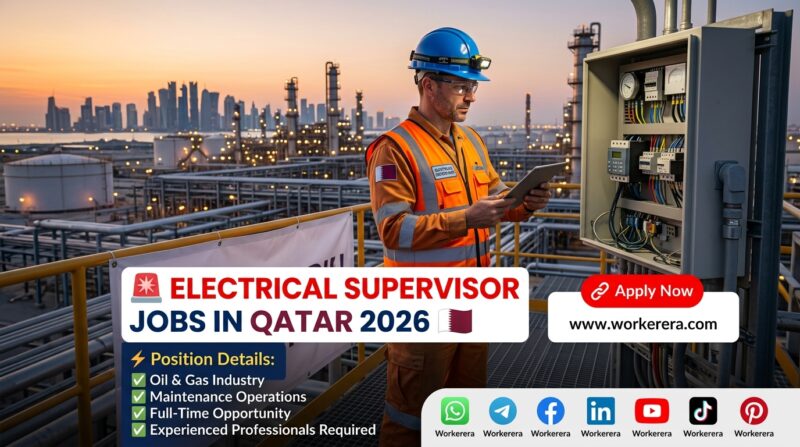 Electrical Supervisor Jobs in Qatar 2026 | Offshore Oil & Gas Career Opportunity