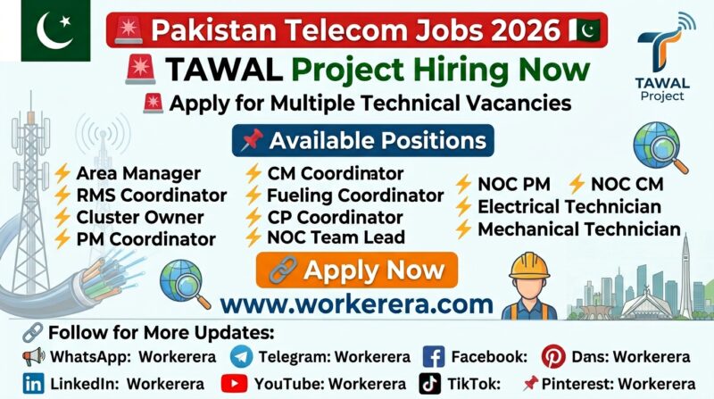 Pakistan Jobs 2026 | Telecom & Technical Career Opportunities for TAWAL Project