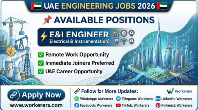 E&I Engineer Jobs in UAE 2026 | Remote Electrical & Instrumentation Career Opportunity