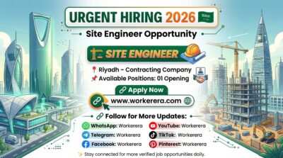 Site Engineer Jobs in Saudi Arabia 2026 – Career Opportunity with a Contracting Company
