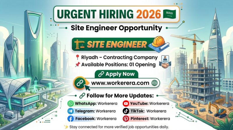 Site Engineer Jobs in Saudi Arabia 2026 – Career Opportunity with a Contracting Company