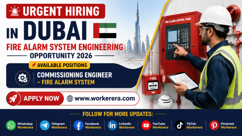 Commissioning Engineer (Fire Alarm System Jobs in Dubai, UAE 2026) | Fire Safety & Systems Engineering Career
