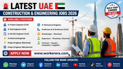 UAE Construction & Engineering Jobs 2026 – Multiple Openings with Attractive Salary Packages