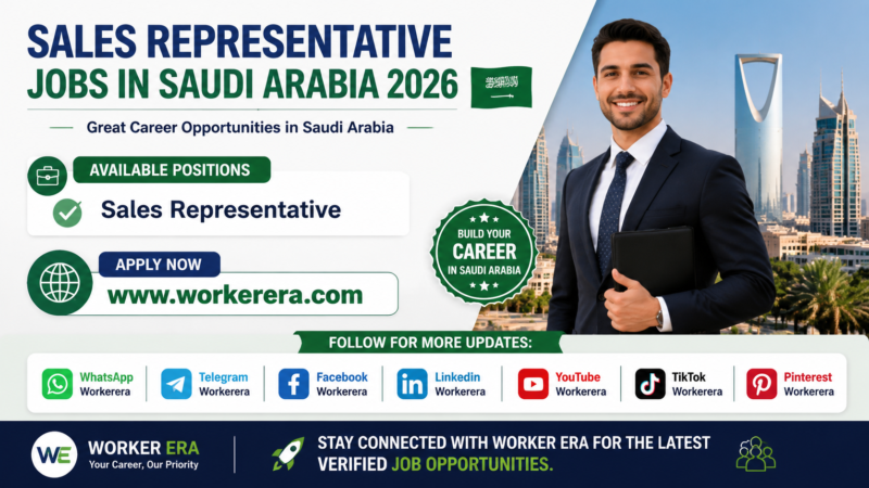 Sales Representative Jobs in Saudi Arabia 2026 – Saudi Company