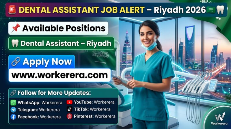 Dental Assistant Vacancy in Riyadh, Saudi Arabia – 2026