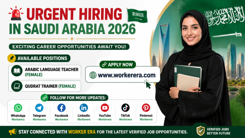 Arabic Language Teacher and Qudrat Trainer Jobs in Riyadh, Saudi Arabia – 2026