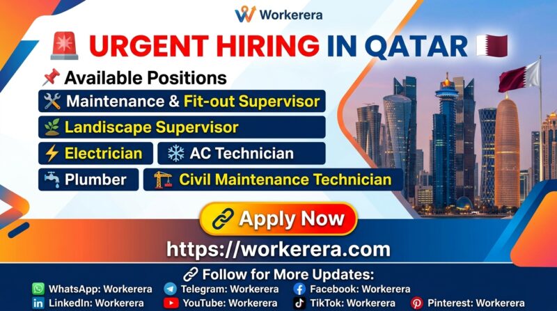 Maintenance and Technical Jobs in Qatar 2026 | Tree Trunk Group Announces Multiple Openings,