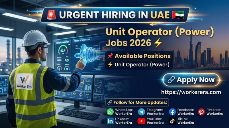 Urgent Required Unit Operator (Power) Jobs in UAE 2026
