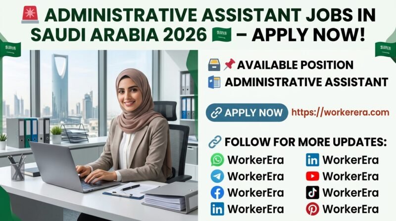 Administrative Assistant Jobs in Saudi Arabia 2026 | Apply via Email