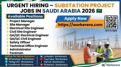 Substation Project Jobs in Saudi Arabia 2026 | Engineering, Management & Site Vacancies