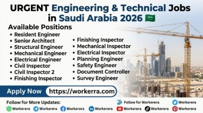 Urgent Engineering & Technical Career Opportunities in Saudi Arabia – 2026