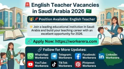 English Teacher Vacancies in Saudi Arabia 2026 | Join a Leading Educational Institution