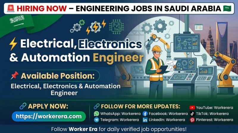 Electrical, Electronics & Automation Engineer Jobs in Saudi Arabia 2026