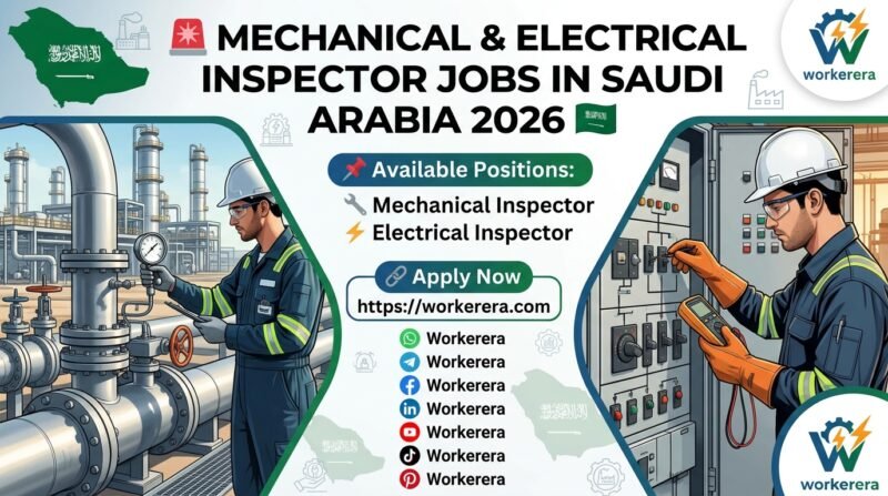 Mechanical & Electrical Inspector Jobs in Saudi Arabia 2026 for Saudi Nationals