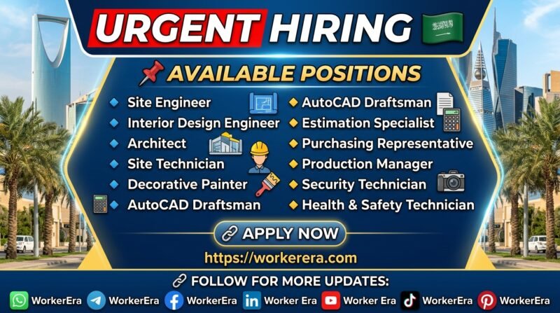 Multiple Engineering, Technical & Management Career Opportunities in Riyadh, Saudi Arabia