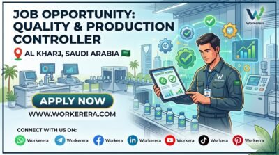 Quality & Production Controller Job Opportunity in Al-Kharj, Saudi Arabia