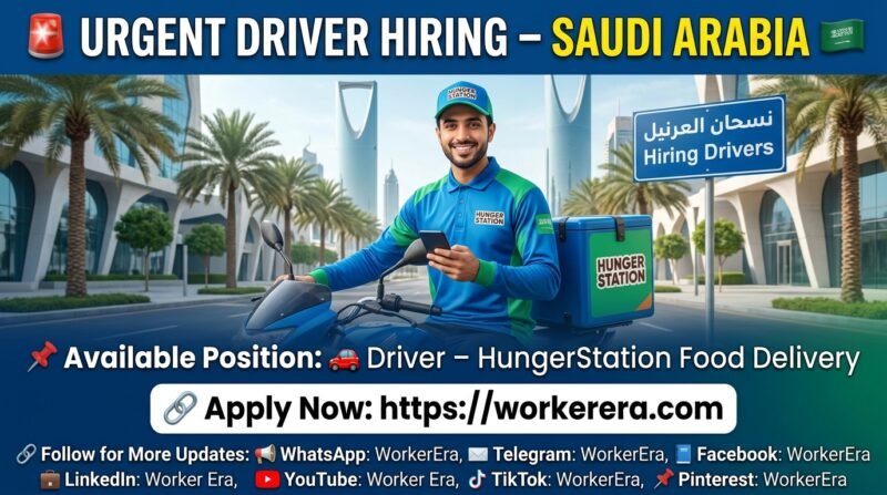 Driver Job Opportunity at Hunger Station Food Delivery – Dammam, Saudi Arabia