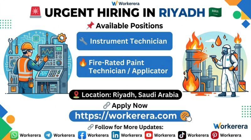 Urgent Hiring: Certified Intumescent & Fire-Rated Paint Technicians in Riyadh, Saudi Arabia