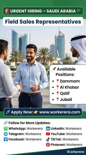 Urgent Hiring Field Sales Representative Jobs in Saudi Arabia