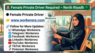 Female Private Driver Jobs in North Riyadh, Saudi Arabia – Full-Time Hiring