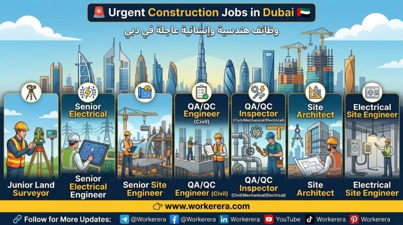 Urgent Construction Industry Jobs in Dubai – Multiple Vacancies