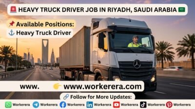 Heavy Truck Driver Jobs in Riyadh, Saudi Arabia – Iqama Transfer