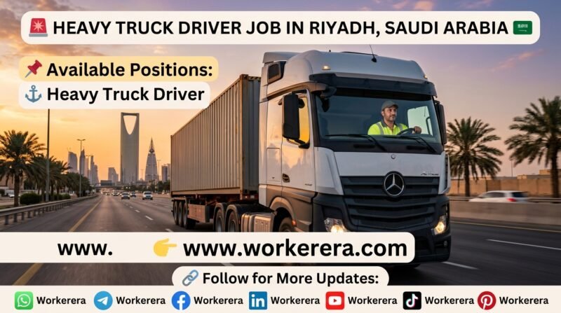 Heavy Truck Driver Jobs in Riyadh, Saudi Arabia – Iqama Transfer