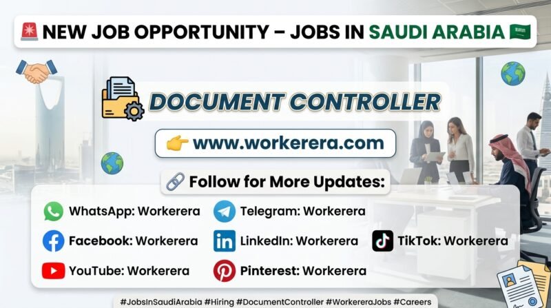 Document Controller Jobs in Saudi Arabia – Apply Now for New Career Opportunity