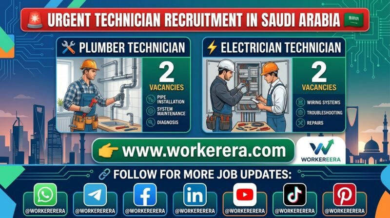 Urgent Technician Jobs in Khobar, Saudi Arabia – 4 Vacancies