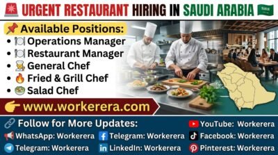 Urgent Restaurant Jobs in Jeddha, Saudi Arabia,