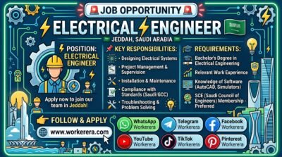 Electrical Engineer Jobs in Jeddah, Saudi Arabia – Construction Sector