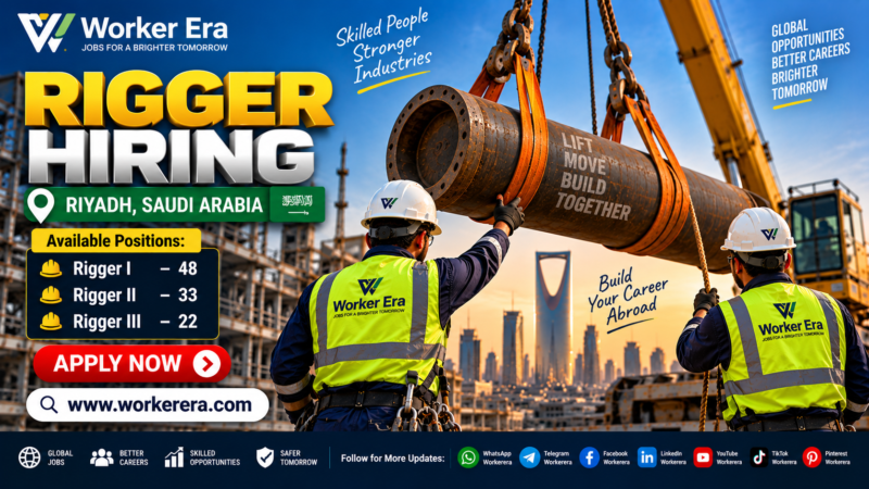 Rigger Jobs in Riyadh, Saudi Arabia – 103 Vacancies